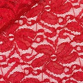 Elasztikus glitteres csipke - ROSSO